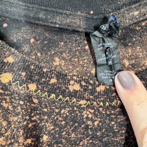 Reworked Cheap Trick Band Cropped Graphic Tee M Oversized Bleached Boho Edgy - Picture 5 of 5